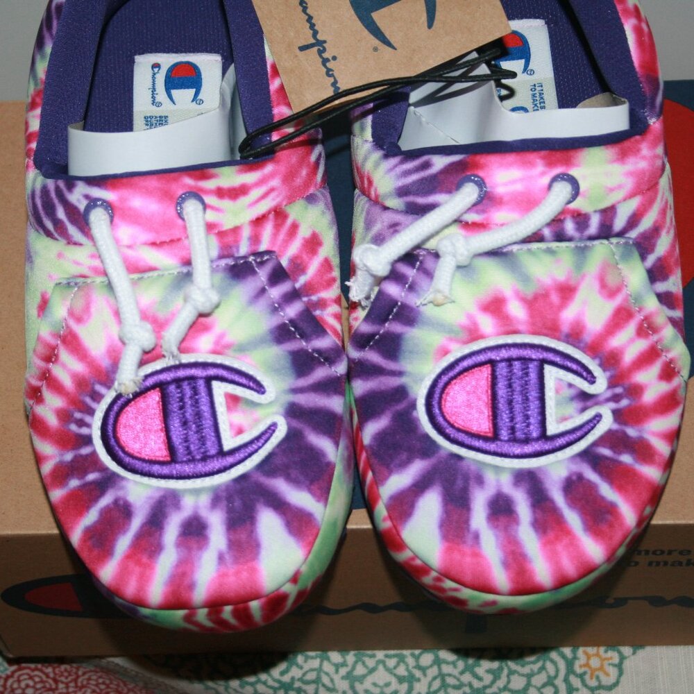 Champion University Tie Dye Slippers - NIB - Picture 3 of 5